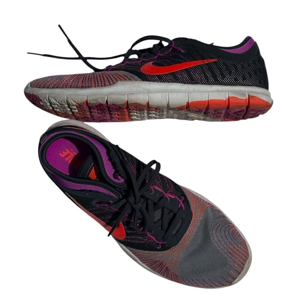 Nike Sneaker Women's Size 8 Pink Black Multicolor Fitsole Training Flex Adapt